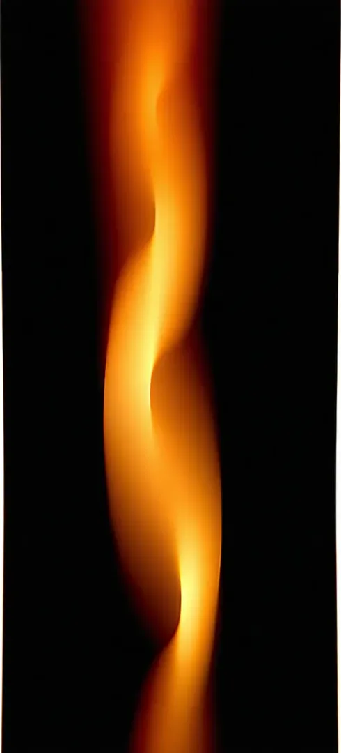 Abstract amber thermal wave pattern
