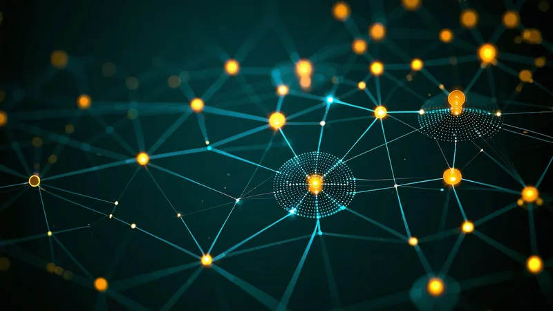 Abstract visualization of a building automation network data integration concept