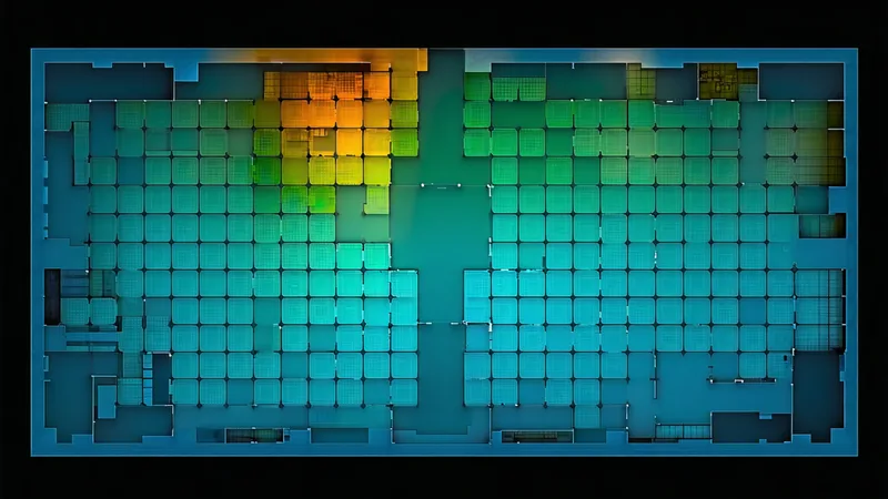 Abstract visualization of occupancy heat map patterns across building floor plans